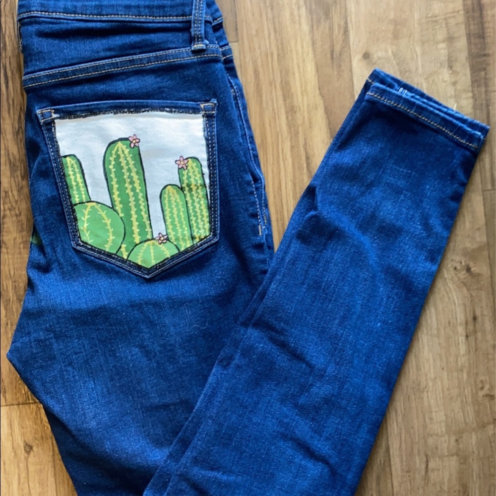 Hand painted jeans